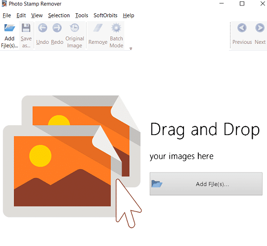 SoftOrbits Photo Stamp Remover interface