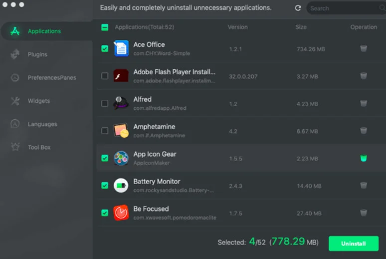 All-in-one Mac uninstaller.