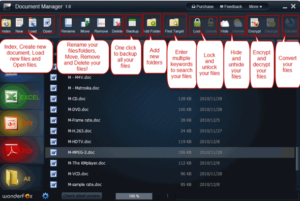 WonderFox Document Manager Features