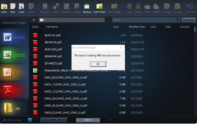 WonderFox Document Manager - Main Window