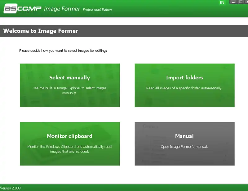 ASCOMP Image Former Pro UI