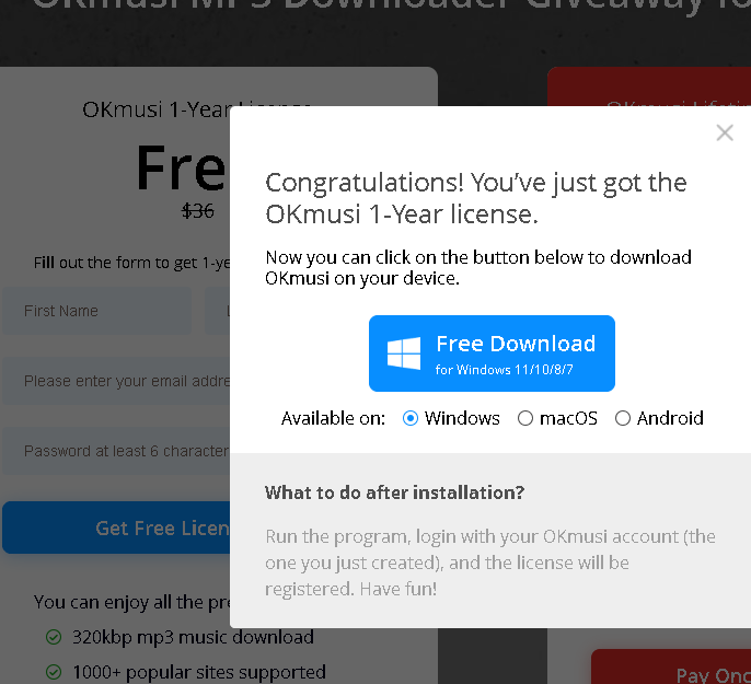 okmuc mp3 downloader license