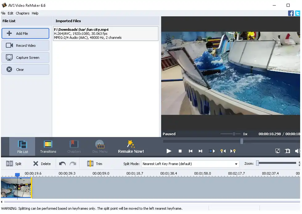 AVS Video Remaker 6.6 UI