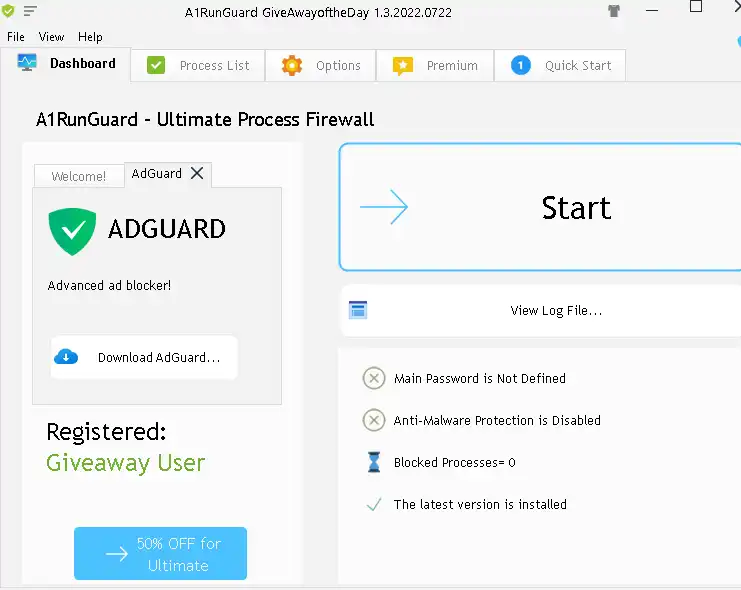 A1RunGuard Premium UI