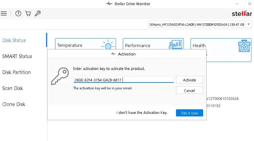 stellar drive monitor license key