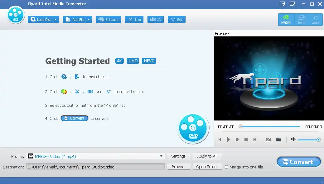 Tipard Total Media Converter UI