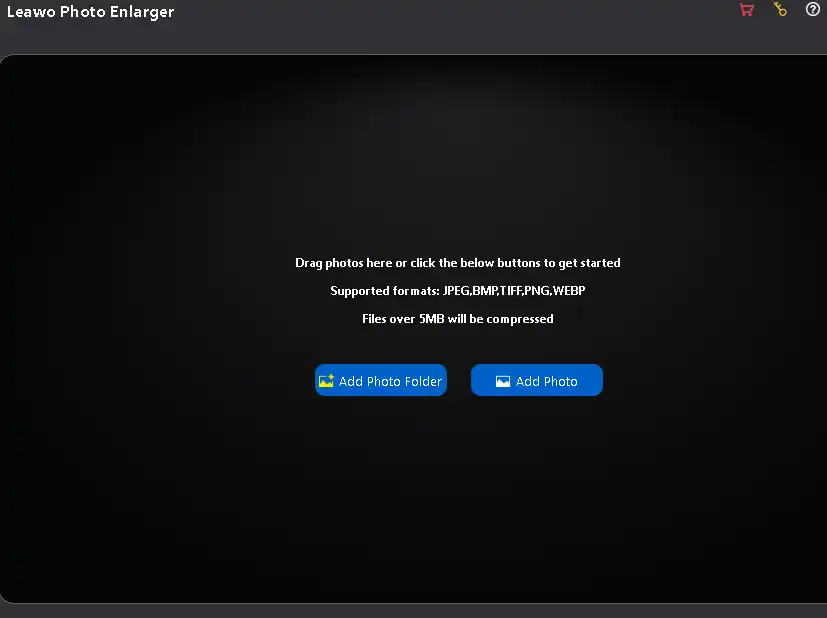 Leawo Photo Enlarger UI