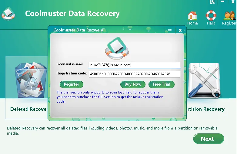 Coolmuster Data Recovery License Code