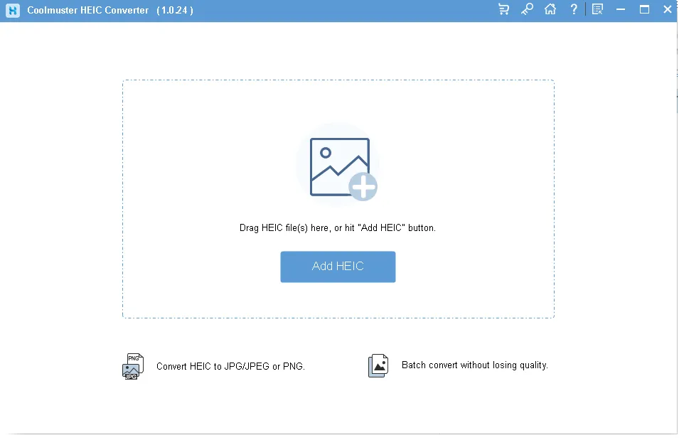 Coolmuster HEIC Converter UI