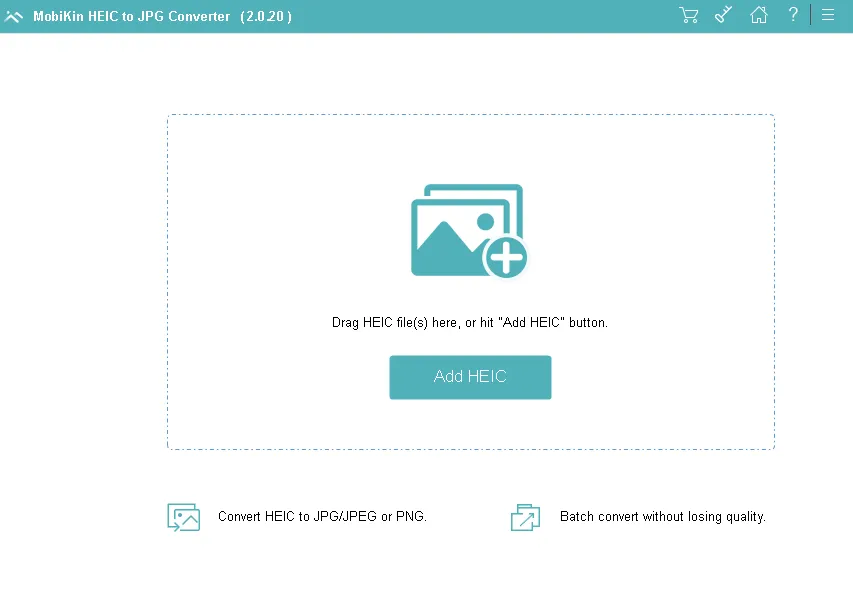 MobiKin HEIC to JPG Converter UI
