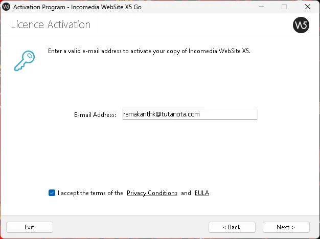 Website X5 Go 2022 License