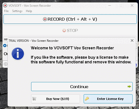 Vov Screen Recorder License