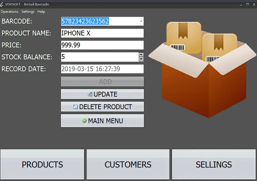 Vovsoft Retail Barcode Operations