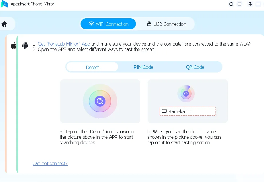 Phone Mirror- Install Fonelab Mirror App
