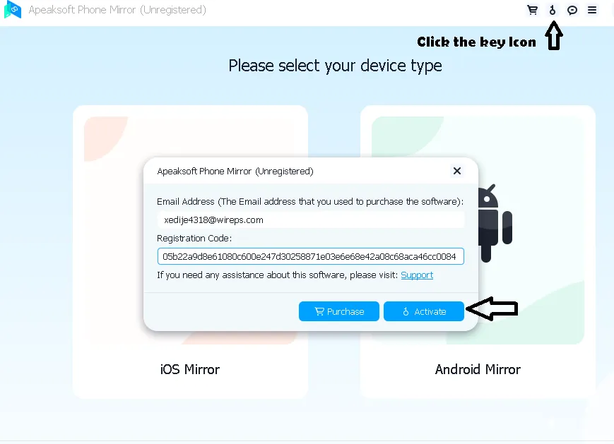Apeaksoft Phone Mirror License