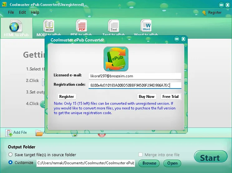 Coolmuster ePub Converter Pro License