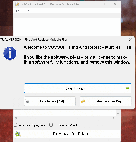 Wowsoft Find and Replace Multiple Files License