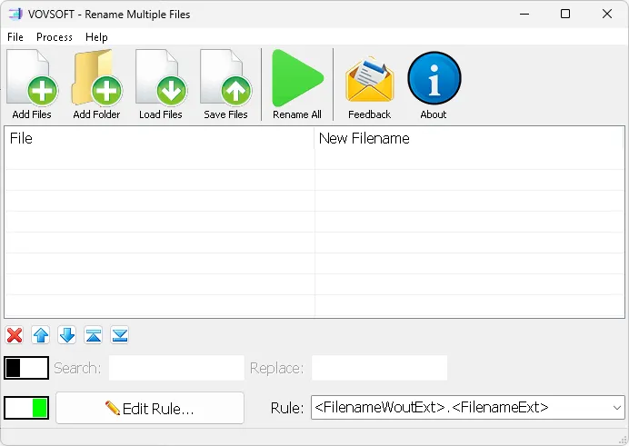 Wowsoft Rename Multiple Files UI