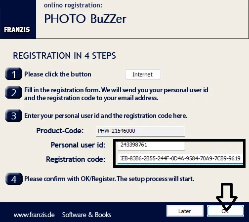 Photo Buzzer License Code