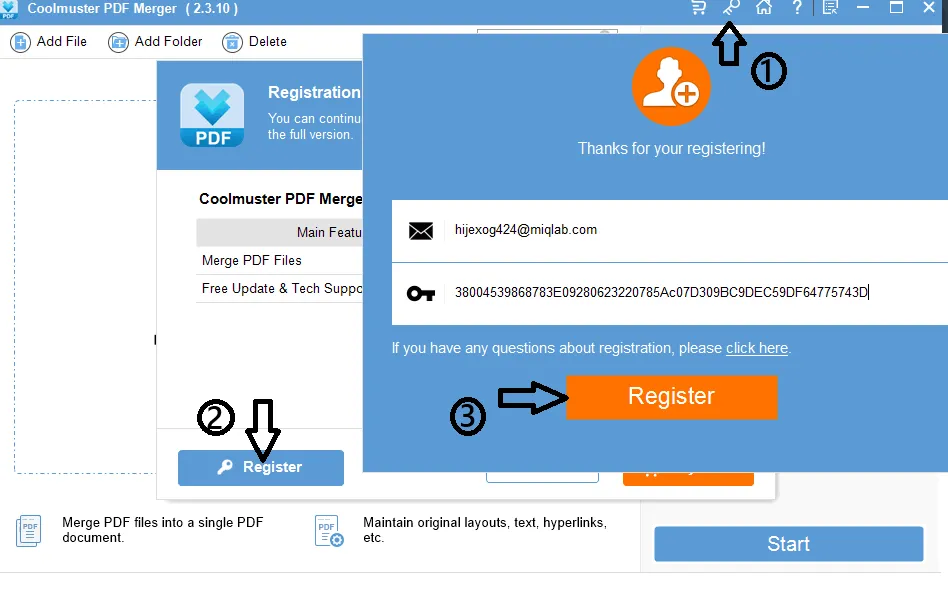 Coolmaster PDF Merge License