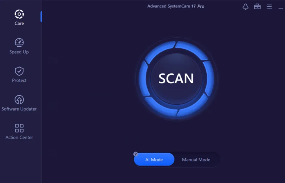 Advanced SystemCare 17 Pro UI