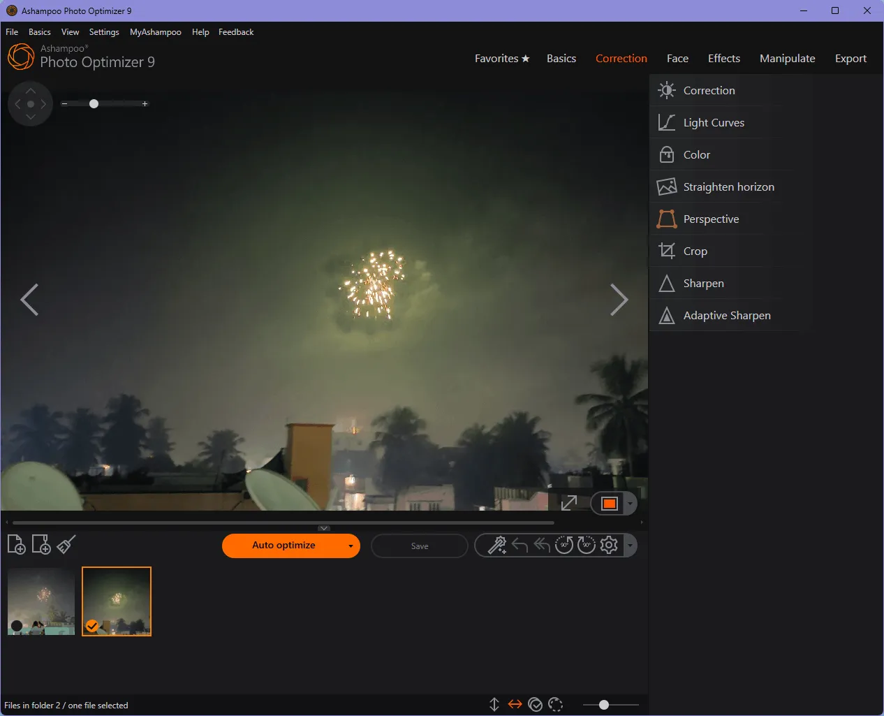 Photo Optimizer 9- Correction Feature