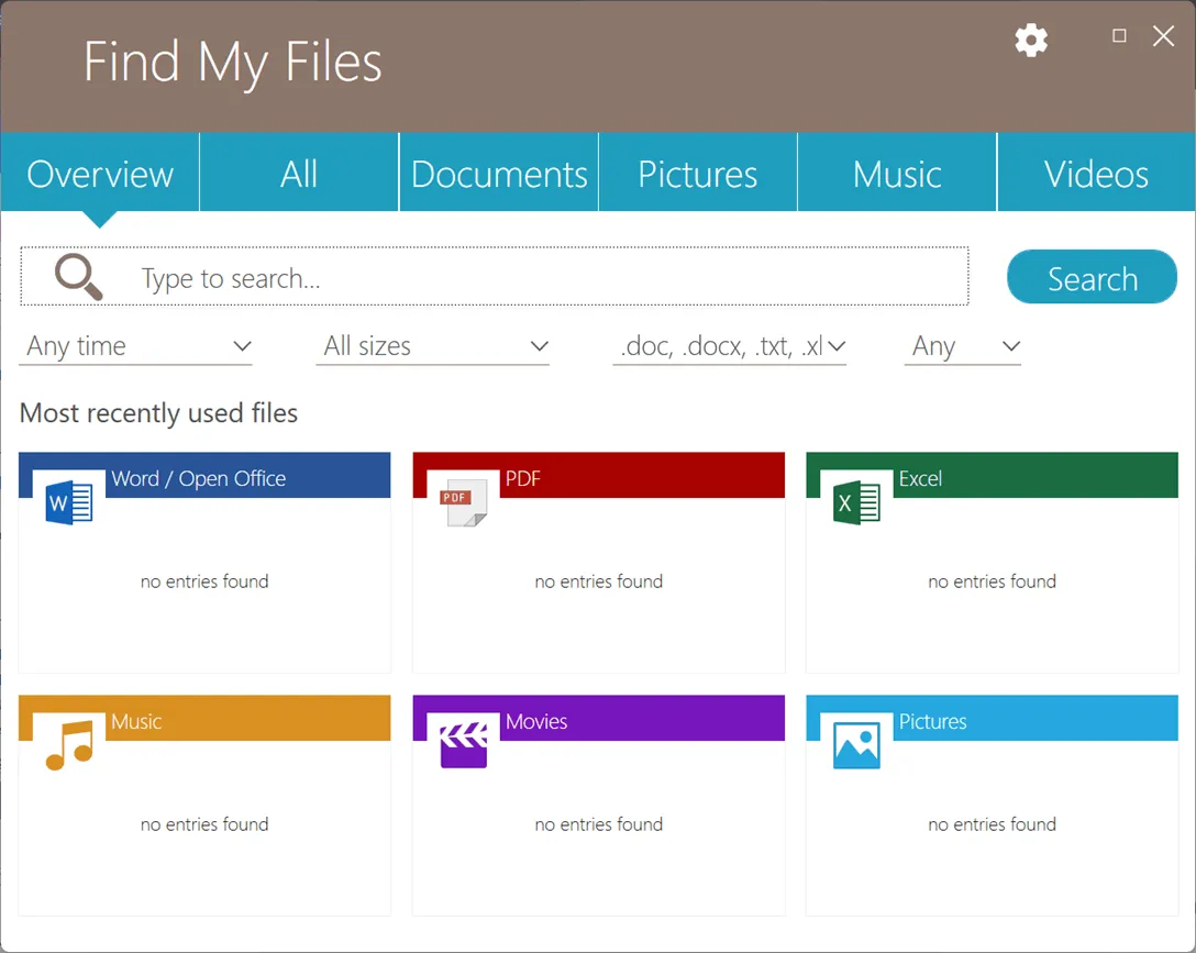 Abelssoft Find My Files 2023 UI