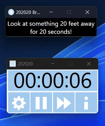 The 202020 app has implemented the 20-20-20 rule.