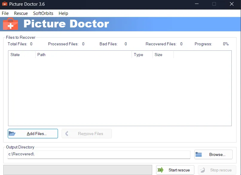 SoftOrbits Picture Doctor UI