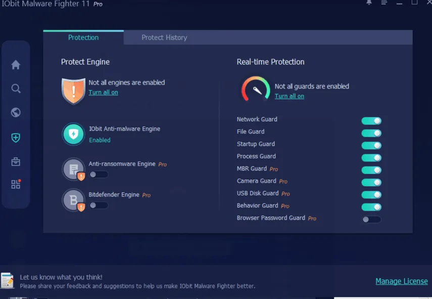 IObit Malware Fighter Pro Protection Engine