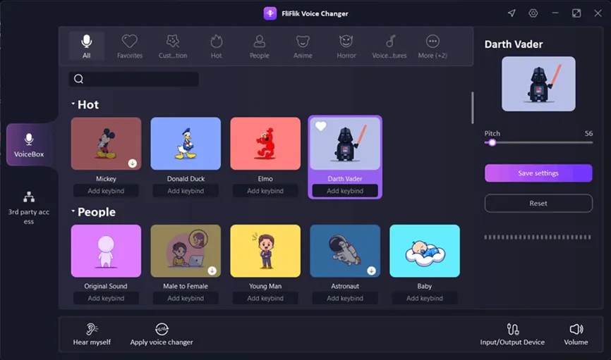 Fliplick Voice Changer UI